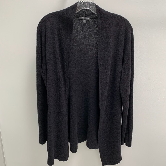 Eileen Fisher Sweaters - Eileen Fisher Open Front Wool Cardigan Black M